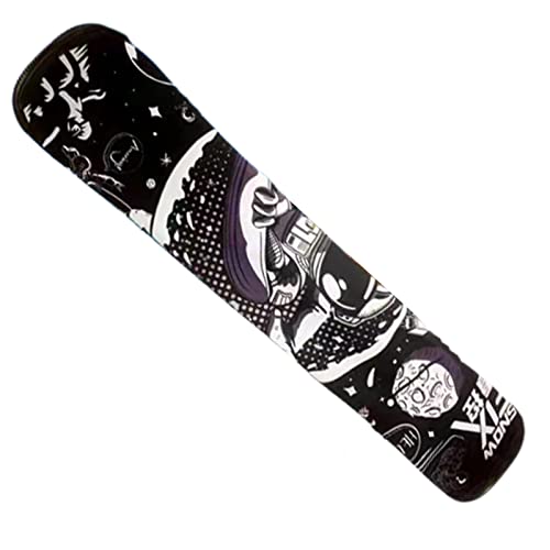 WEALTHY73 Snowboard Bag Snowboard Ski Bag SBR Elastic Diving Material Thickened Wear-Resistant Waterproof Single Shoulder Storage Bag, Doodle,155CM