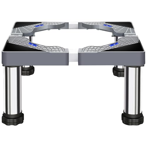 Capacalización móvil ajustable para lavadora y nevera, pedestal de servicio pesado con 8 ruedas de bloqueo y 4 pies de soporte, elevador de electrodomésticos para el refrigerador de secadora