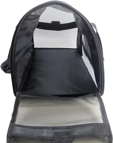 Image of ZaneSun Cat Carrier,Soft-Sided Pet Travel Carrier for Cats,Dogs Puppy Comfort Portable Foldable Pet Bag Airline Approved (Medium-Black)