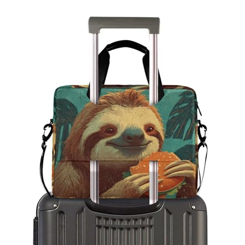 Maletín para laptop con estampado Sloth y múltiples bolsillos miniatura 4