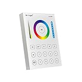 Mi-Light B8 2.4G Wall Mount Panel Remote Controller 8 Zones RGB+CCT Touch Controller Fit for LS2 or 6W/12W RGB+CCT LED Celling Lamp, GU10/MR16 RGBCCT Bulbs