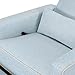 DaVinci Piper Upholstered Recliner and Swivel Glider in Heathered Blue with Cream Piping, Greenguard Gold & CertiPUR-US Certified