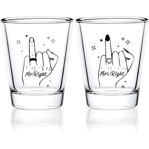 Futtumy Mr and Mrs Wedding Shot Glasses Cover