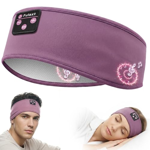 Fulext Sleep Headphones Bluetooth Headband Sleeping Headphones Sports Headband Headset Long Time Play Sleeping Headsets with Built in Speakers Perfect for Workout Running Yoga