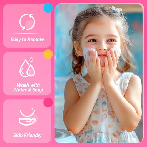 ULOVEME Kids Real Makeup Kit for Little Girls - Real, Non Toxic, Washable Make Up Toy - Umicorn Toys Gift for 3 4 5 6 7 8 9 10 12 Years Old Girls Birthday (Pink Umicorn + Rings 1)