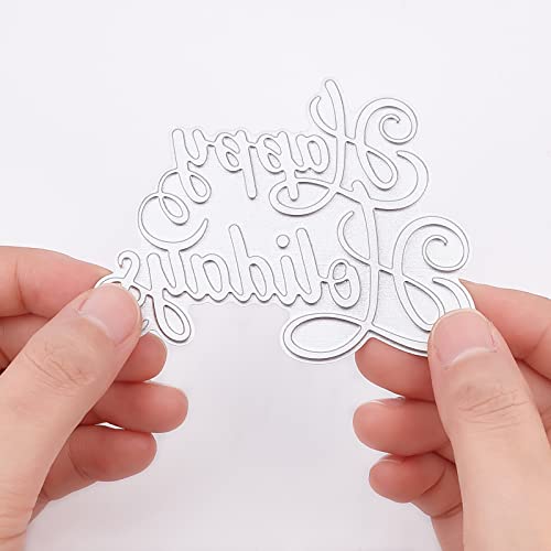 Infunly 6Pcs Thank You Hot Foil Plate, Words Metal Hot Foil Plate Birthday Congratulations Hot Foil Template For Card Making Diy Scrapbooking Crafts #TOP5