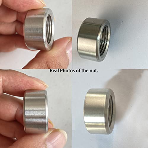 RCCT M18 Einschweißmutter Lambdasonde – O2 Sensor Bung Edelstahl Gewindemutter M18×1.5 für Auspuff – Lambdasonde Gewinde 5PCS(Mutter)