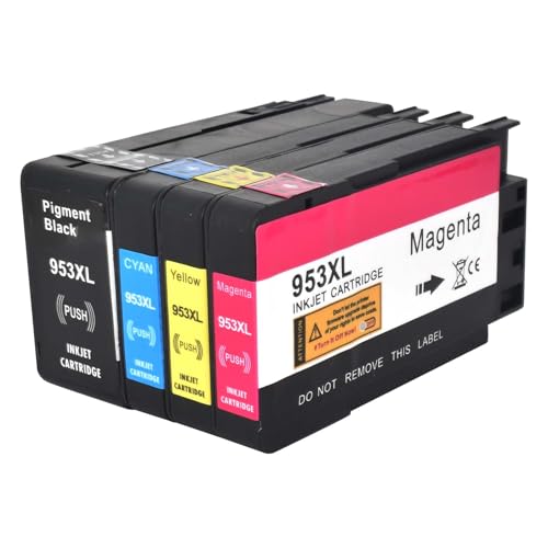 Pack de 4 cartouches d'encre 953XL multipack de remplacement pour système d'impression