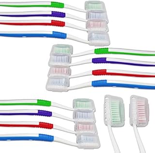 Adult Toothbrushes with Covers ~ Bulk Pack of 20 Manual Toothbrushes ~ Individually Packaged Medium Firm Bristles