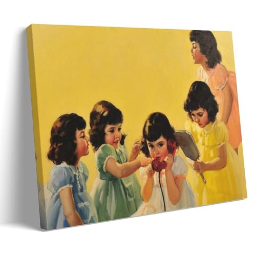 Póster de Andrew Loomis de 1938 de Andrew Loomis, representando a los quintillizos de Dionne, cuadro de arte para pared, lienzo impreso, obras de arte para dormitorio, sala de estar, decoración estilo