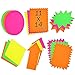 Juvale 18-Count Neon Poster Board Cutout Shapes, 6 Designs, 11 x 14 Inches