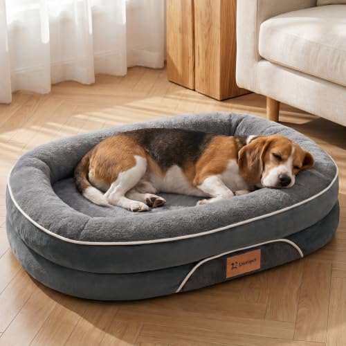 Caminha de Cachorros 90x70cm Capa Removível e Lavável para Sala e Quarto | Espuma Caixa de Ovo, Camada Interna Impermeável,Tecido Macio