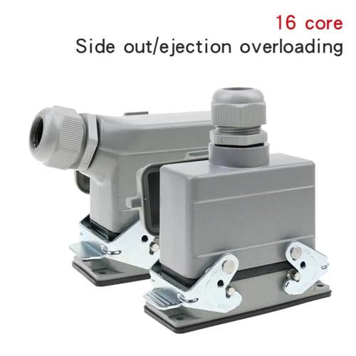 Conector rectangular HDC-HE-016 contra cortes eléctricos por vibración industrial 16A 5