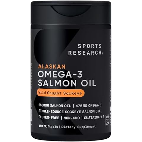 Sports Research Salmon Oil Wild Alaskan Sockeye 2500mg Cover