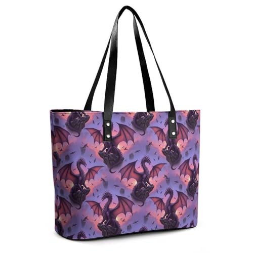 Shoulder Bag for Women Tote Bags Handbag PU Leather Satchel with Pockets2