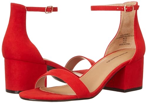 Image of Amazon Essentials Women's Two Strap Ankle Strap Block Heel Sandal