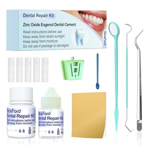Dental Cement Kit for Crowns & Bridges | Zinc Oxide Temporary Tooth Filling Kit, Crown Glue & Dental Adhesive for Dental Care Cavity Repair