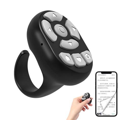 Mando a distancia para teléfono: avanzado, botón de desplazamiento inalámbrico, botón de desplazamiento lateral, disparador remoto de cámara para teléfono tableta, control manos libres para leer Fot - imagen 6