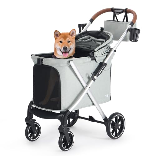 Cochecito plegable en un segundo Beberoad X6 para perros con almohadilla