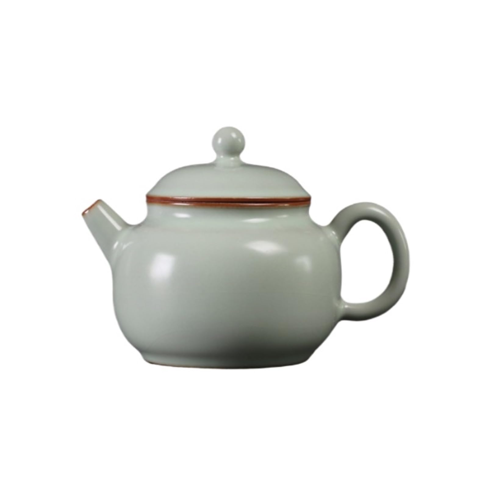 Teiera da Fornello Teiera Cinese Tradizionale RU Kiln Teiera Fatta A Mano Teiera Portatile in Ceramica Bollitore per tè(Green-a)