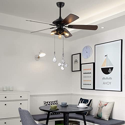 Image of 4PCS Ceiling Fan Pull Chains, Extension with 12 inches Ball Beaded Chain, Silver