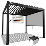 Juskys® Lamellendach Tahiti 3x3 m inkl. Seitenwand 3 m...