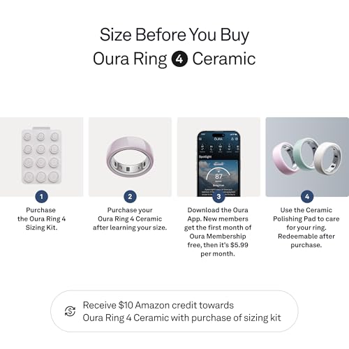 Oura Ring 4 Ceramic - Petal - Size 8 - Size Before You Buy - Thumbnail 3