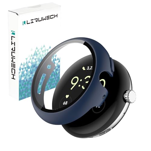 LIRUWECH Pixel Watch 2/Pixel Watch�p�P�[�X �s�N�Z�� �E�H�b�`2�ی�J�o�[ �K���X�t�B���� ��̌^ �h�o PC�f�� �^�b�`���ǍD �s�N�Z�� �E�H�b�`2 �p �J�o�[ �S�ʕی� �����ߗ� �w��h�~ �Ռ��z��(�u���[)