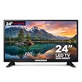 UNICRON 24 Inch HD LED TV Non-Smart | Slim Bezel | HDMI, USB, AV Ports | Wall Mountable | Energy Efficient | Ideal for Bedroom, Kitchen, or Office