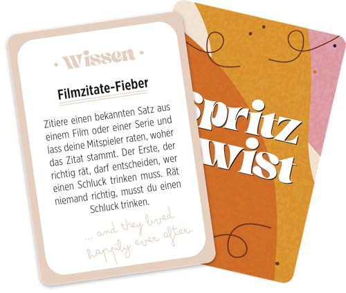 Spritz Twist: Das verrückte Partyspiel | 50 Spielkarten mit lustigen Aufgaben und Fragen (Spaßgarantie)