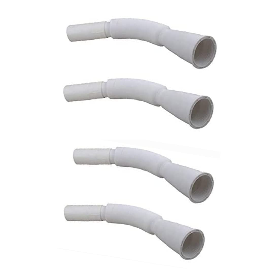 HPF Bathroom/Kitchen Sink Flexible Pvc Waste Pipe Drain Hose/Outlet Tube Connector for Basin,White (Set of 4 pieces) (B098BQKTC2) Amazon Price History, Amazon Price Tracker