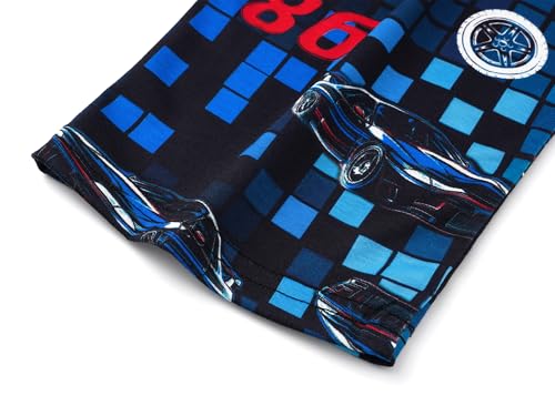 Image of Tebbis Boys Comfy Trendy Print Long Sleeve & Pants Pajama Set Sizes 6-18 | Lightweight Breathable Fabric, 2-Piece PJs, Trendy Printed Jammies for Little & Big Boys, Ideal for Lounging and Sleeping