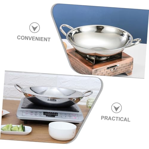 Wok de acero inoxidable SHOWERORO para cocina miniatura 5
