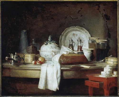Pintura al óleo Chardin de la mensa degli ufficiali en lienzo mural de 60x90cm para salón