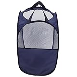 OSALADI Faltbarer Wäschekorb aus Netzgewebe mit Großem Fassungsvermögen und Griffen Klappbarer Wäschesammler für Schlafzimmer Bad und Kleine Wohnungen