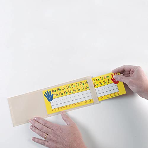 Ashley Productions ASH10400 Name Plate Clear Pockets, 0.5" Height, 4.25" Wide, 12.5" Length, Small (25 per Package)