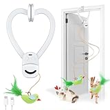 CATPICK Interactive Cat Toys for Indoor Cats Automatic Electric Flying Bird Feather Mouse Toy - Best Kitten & Adult Cat Enrichment Mouse cat Toy Hanging Electric Kitty Toys for Bored Cats