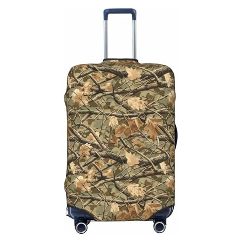 Camouflage Branch Art Print Travel Luggage Covers, Washable Suitcase Covers Protector for Luggage 18-32 Inch High Elasticity