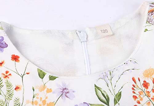 SMILING PINKER Little Girls Dresses Swing Summer Cotton Sleeveless Butterfly3