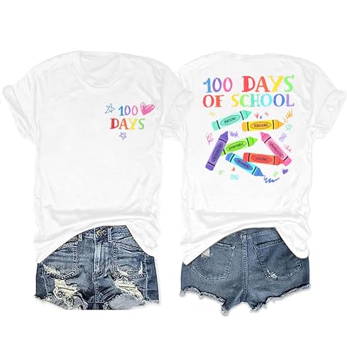 100 Days of School Graphic Tee for Women