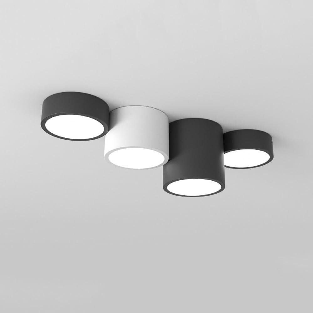 TONFON Cylindrical LED Ceiling Lamp Black and White Ceiling Light Entrance Cloakroom Downlight Ceiling Light Fixture for Hallway Balcony Entryway Foyer Stairwell Aisle Loft Restaurant(Large)