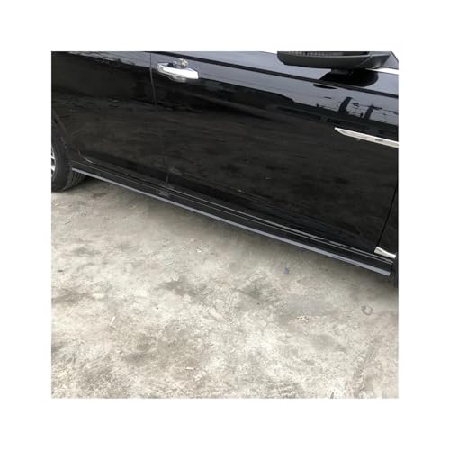 Faldones laterales de coche en fibra de carbono negra de 3.5cm para proteccion de carroceria 4 puertas 2
