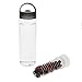Tier1 23oz Fruit Infuser Water Bottle with Loop Cap - BPA free - Black