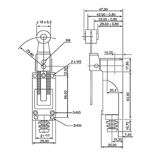 Interrupteur de fin de course ME8104 pour axe de gravure laser - 6