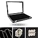 Wudygirl Jewelry Organizer Velvet Jewelry Tray Showcase Display Case Storage Necklace Bracelet Ring Earring Organizer Box Stackable Clear Lid Lock(Multi Jewelry Box)