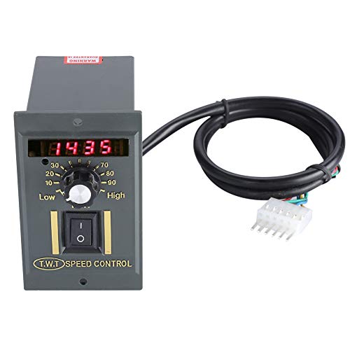 Motor Speed Controller, AC 220V 0-1450rpm Digital Adjustable Stepless Motor Speed Regulator 50Hz 250W