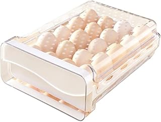 Egg Holder, Deecam 20 PCS Egg Storage for Refrigerator, Drawer Type Transparent Eggs Storage Box, Can be used for Fridge Storage, Protection and Keep Eggs Fresh