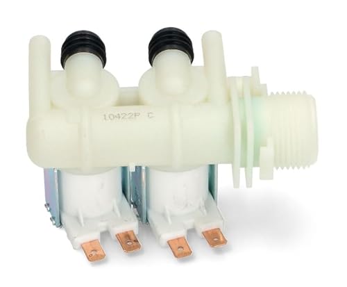 BSSTORE Magnetventil für Waschmaschine 2 Wege 180° kompatibel mit verschiedenen Marken und Modellen entspricht 908092000950