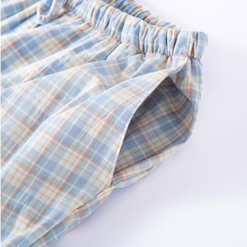 Image of STMAHER Women's 2 Piece Cotton Pajama Sets Long Sleeve Sleepwear Button Down Soft Lightweight Pj Pants Set With Pockets