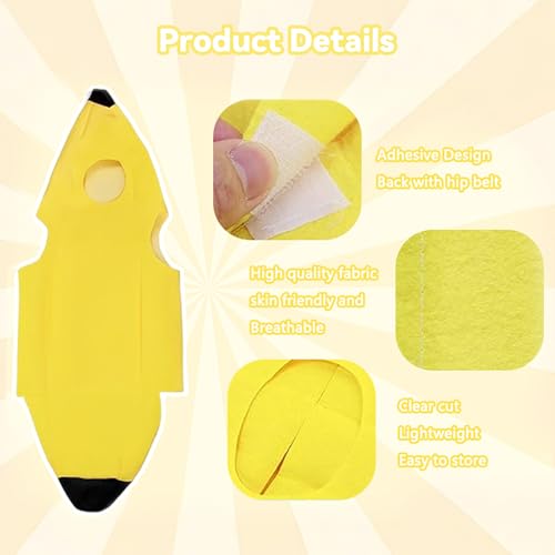 CHUANFU Kostium bananowy dla mężczyzn i kobiet, unisex, lekki kostium bananowy dla dorosłych, rozmiar uniwersalny, zabawny kostium owocowy, zabawny kostium na Halloween, karnawał, imprezę Cosplay